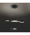 LED Hængende Dekorativ Lampe - L700x250, 3000K, Sort, Hus