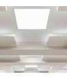 60x60 LED panel, 36W - 110lm/W, 2-i-1 indbygning eller påbygning, hvid kant