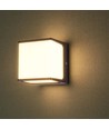 8W LED væglampe - IP65, brun, kvadratisk, inkl. lyskilde
