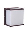 8W LED væglampe - IP65, brun krop, 4000K, 800lm, 120x120x92mm