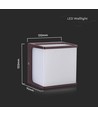 8W Væglampe IP65 - LED, 4000K, Brun hus