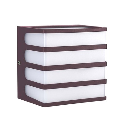 8W Væglampe LED - 4000K, brun, IP65