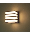 8W LED væglampe, brun - IP65, 4000K, firkantet, udendørs