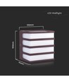 8W LED væglampe, brun - IP65, 4000K, firkantet, udendørs