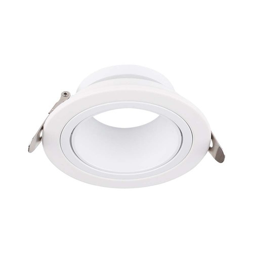 GU10 indbygningsspot Dyb - Rund, hvid, Ø8,75cm, dyb design, blænder ikke