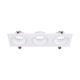 3-hovedet spotlys - lamper, jern+PC, hvid+hvid
