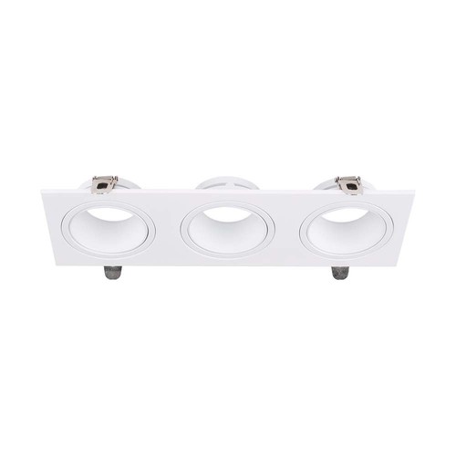 3-hovedet spotlys - lamper, jern+PC, hvid+hvid