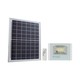 25W Solcelledrevet LED projektør - 550lm, IP65, sort, inkl. solpanel og fjernbetjening