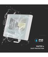 12W Solarpanel med LED Projektør - 6400K, Hvidt Hus