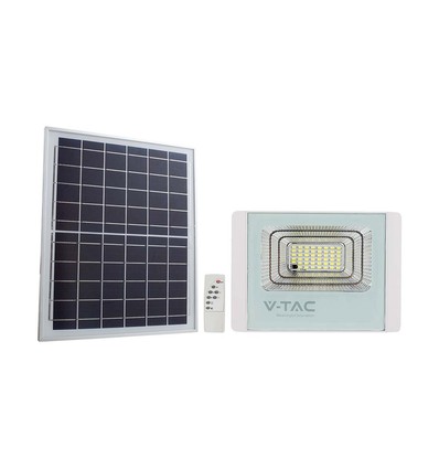 20W Solpanel LED projektør - 4000K, Hvidt hus