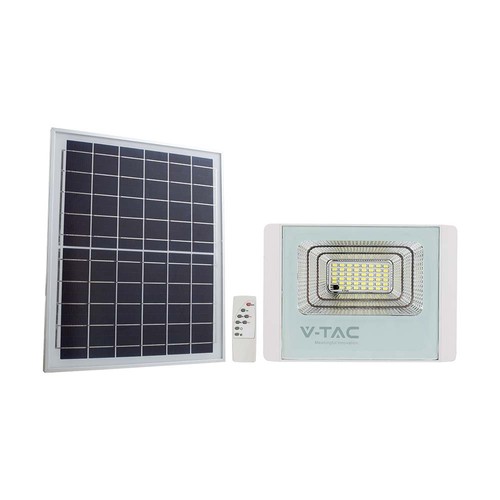 20W solcellepanel - LED projektør, 6400K, hvidt hus