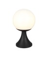 Standerlampe E27 - Mat sort, opal plastkugle