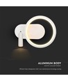 14W LED Lampeskærm - 250x100x180mm, 3000K, Hvid