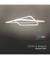 60x60cm 48W LED pendel, dæmpbar - 5150lm, hvid, aluminium, IP20 indendørs