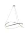 48W LED pendel, hvidt cirkel design - Dæmpbar, 5150lm, IP20, justerbar højde 80-120cm