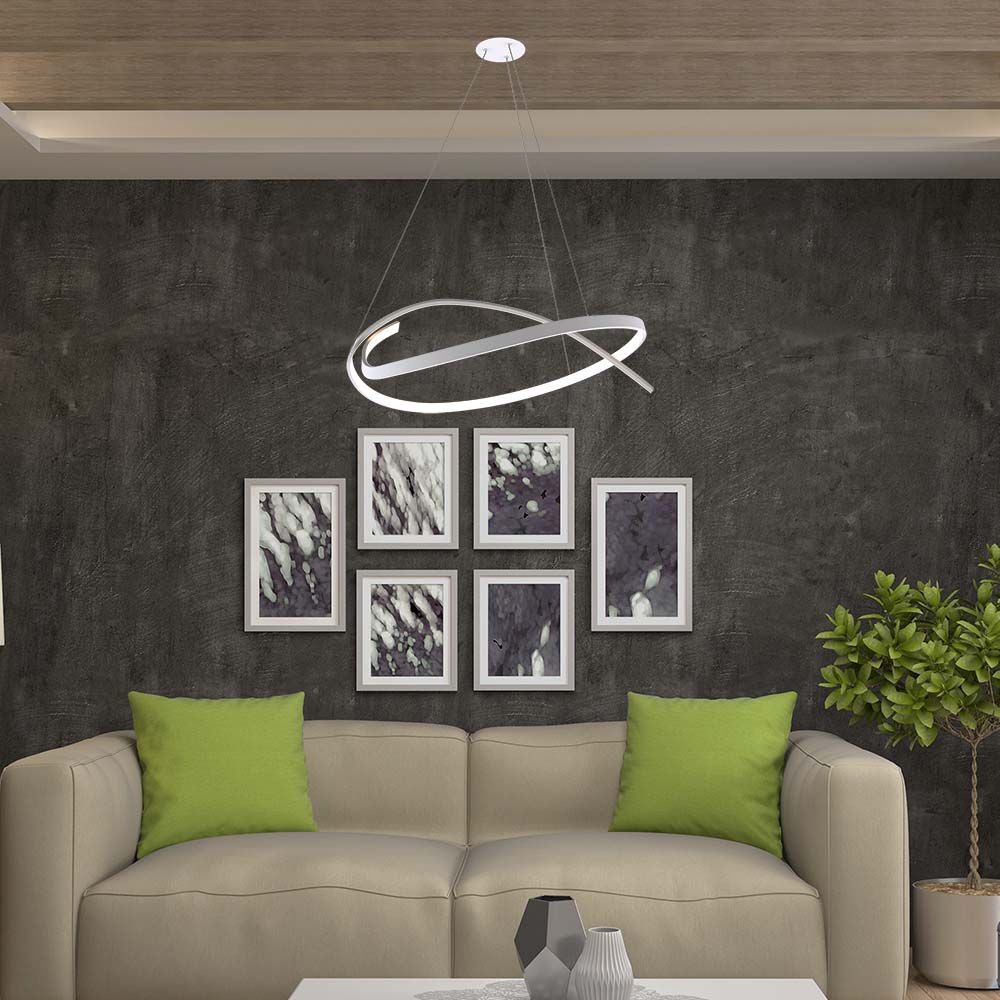 48W LED metalloftlampe - 800x1200mm, 4000K, hvid, Triac-dæmpning - Dæmpbar : Dæmpbar, Kulør : Neutral