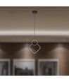 12W hængelampe - 280x1800mm, 4000K, Sort, LED, Metal, Hus