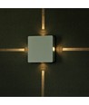 4W kvadratisk LED væglampe - IP65, hvid, 3000K, 428lm