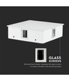 4W kvadratisk LED væglampe - IP65, hvid, 3000K, 428lm