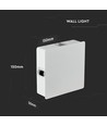4W kvadratisk LED væglampe - IP65, hvid, 4000K, 428lm