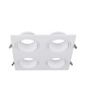 4 Hoved Spotlampe - Jern+PC Hvid+Hvid