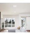 4 Hoved Spotlampe - Jern+PC Hvid+Hvid