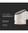 1W Solcelle væglampe med sensor - 3000K, IP54, bevægelsessensor, varm hvid