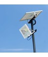 12W solpanel - LED projektør, 4000K, hvidt hus
