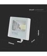 25W Solcelle LED projektør - 550lm, IP65, sort, fjernbetjening, sensor, udendørs