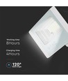 12W solpanel - LED projektør, 4000K, hvidt hus
