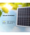 12W solpanel - LED projektør, 4000K, hvidt hus