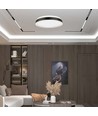 38W Designer LED loftslampe - 4000K, hvid kant, kvadratisk