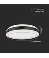 38W Designer LED loftslampe - 4000K, hvid kant, kvadratisk