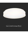 38W LED designer loftslampe - Ø40cm, 4000K, hvid kant, inkl. lyskilde