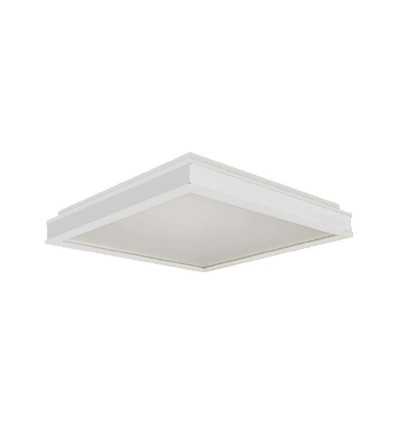 48W dæmpbar LED designer loftlampe - Firkantet, hvid, IP44, 420x420mm, 4000K