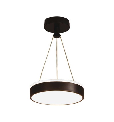 12W designer pendel - Ø24cm, 1280lm, sort, 4000K, IP20 indendørs