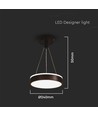 12W designer pendel - Ø24cm, 1280lm, sort, 4000K, IP20 indendørs