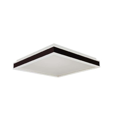 24W Firkantet LED designer loftslampe - 2450lm, 45x45cm, sort kant, 4000K, IP20