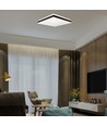 24W Firkantet LED designer loftslampe - 2450lm, 45x45cm, sort kant, 4000K, IP20