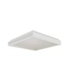 24W LED Designer loftslampe, kvadratisk - 400x400mm, 2450lm, hvid kant, 4000K, IP20 indendørs