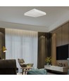 24W LED Designer loftslampe, kvadratisk - 400x400mm, 2450lm, hvid kant, 4000K, IP20 indendørs