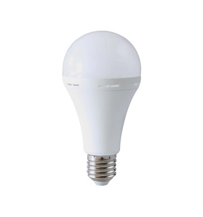A90 nødplastlampe 15W E27 - med batteri (3 timer), 4000K