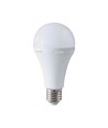 E27 15W LED nødlyspære med batteri - A90, 4000K, 3,5-4,5 timers batteritid, kan bruges som lommelygte