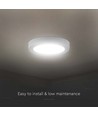 24W LED loftslampe - Ø28,9cm, Højde: 3,12cm, Hvid kant