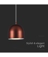 8,5W LED designer pendel - Ø100mm, brun, 3000K, 850lm, IP20