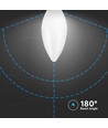 3,7W LED kertepære E14 - Plastik, Samsung Chip, C37