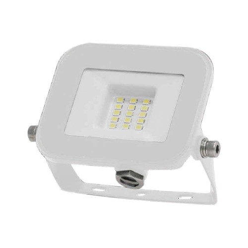 10W Projektør - Samsung chip, 3000K, Hvid hus, hvid glas
