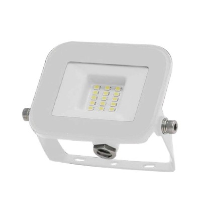 10W Projektør - Samsung chip, 3000K, Hvid hus, hvid glas