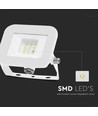 10W LED projektør, hvid - Samsung LED chip, IP65, ultra-tyndt design, 3000K, udendørs