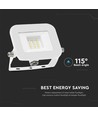 10W LED projektør, hvid - Samsung LED chip, IP65, ultra-tyndt design, 4000K, udendørs